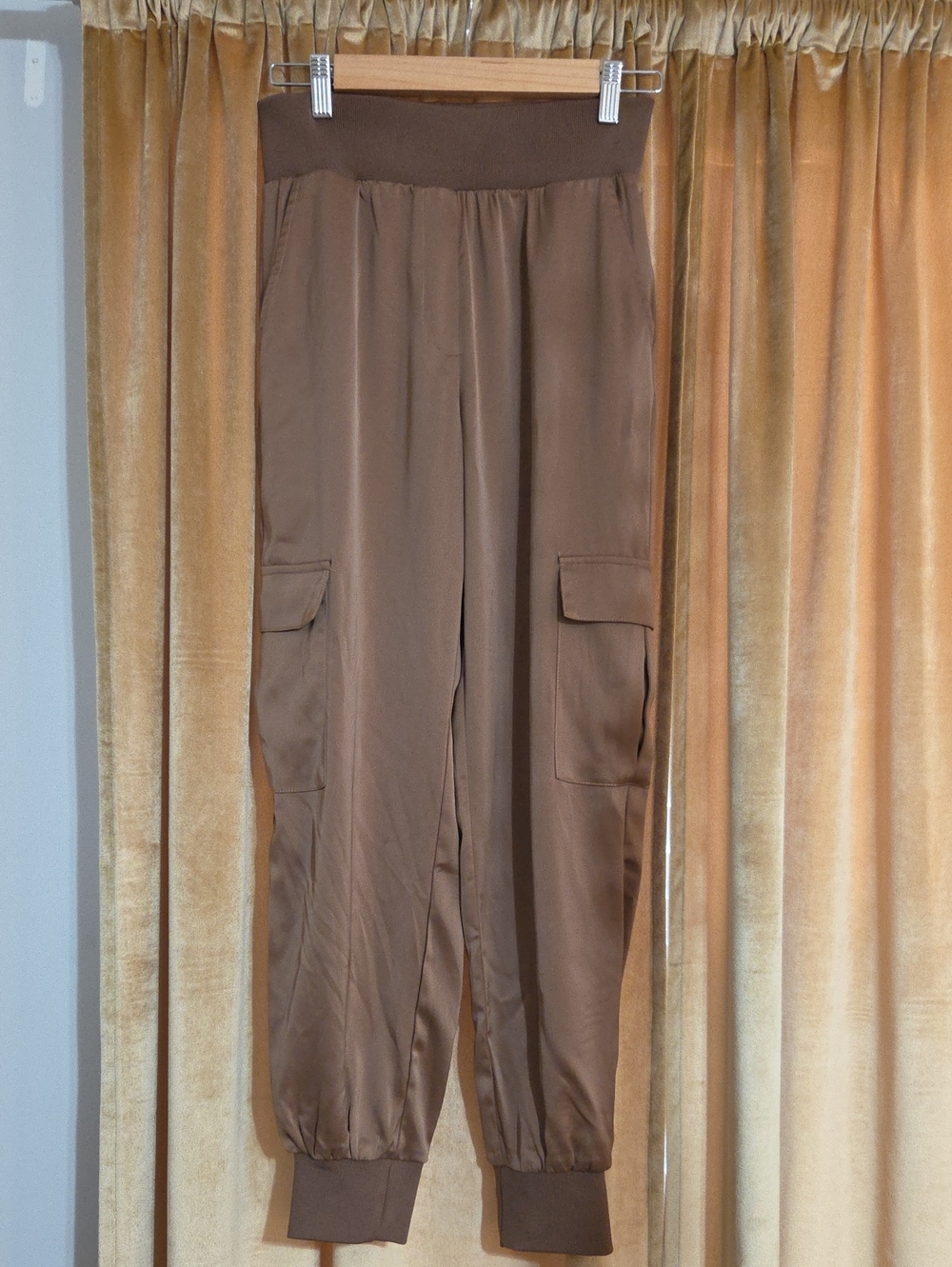 Rachel Zoe Brown Cargo-Style Jogger Pants